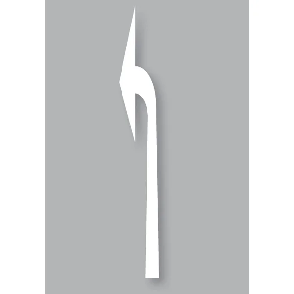 Předformované dopravní značení ''Směrová šipka, levá'' – termoplast, bílá, 2500×650mm, bal 5 ks