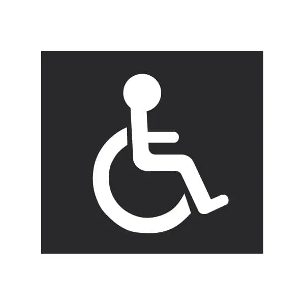 Předformované dopravní značení ''Stání pro invalidy'' – termoplast, bílá, 300×250 mm, balení 30 ks