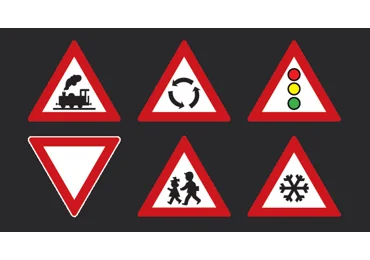 Předformované dopravní značení ''Trojúhelníková značka'' – termoplast, barevná