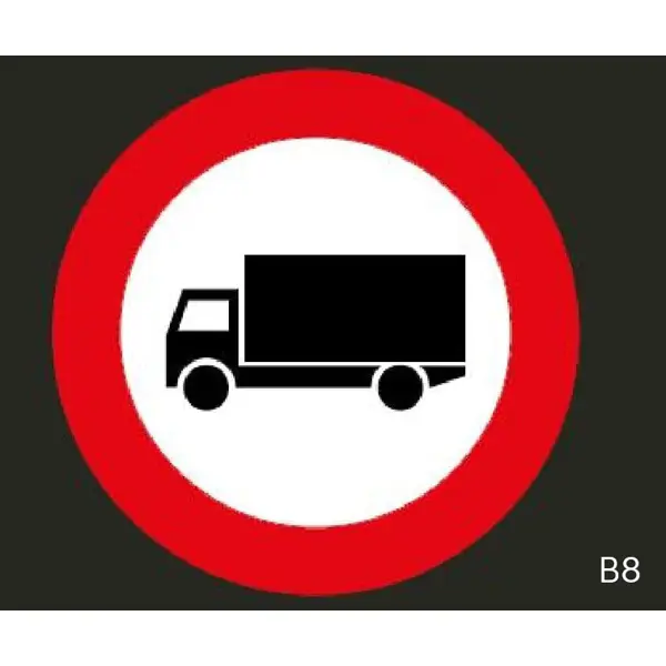 Předformované dopravní značení ''Zákaz vjezdu nákladních automobilů'' – termoplast, pr. 1050 mm