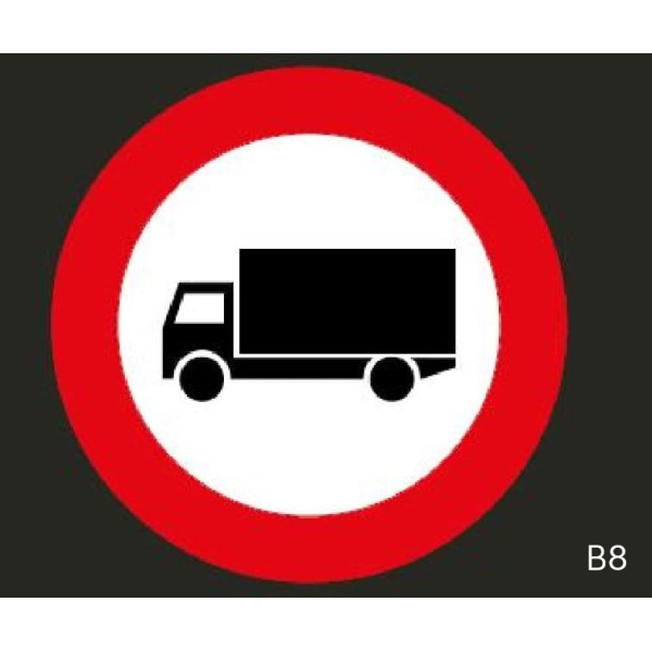 Předformované dopravní značení ''Zákaz vjezdu nákladních automobilů'' – termoplast, pr. 450 mm, balení 2ks