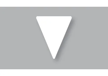 Předformované dopravní značení ''Žraločí zub, plný'' – termoplast, bílá, 600×500mm, bal 25 ks