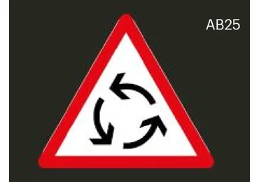 Předformované výstražné dopravní značení ''Křižovatka s kruhovým objezdem'' – termoplast