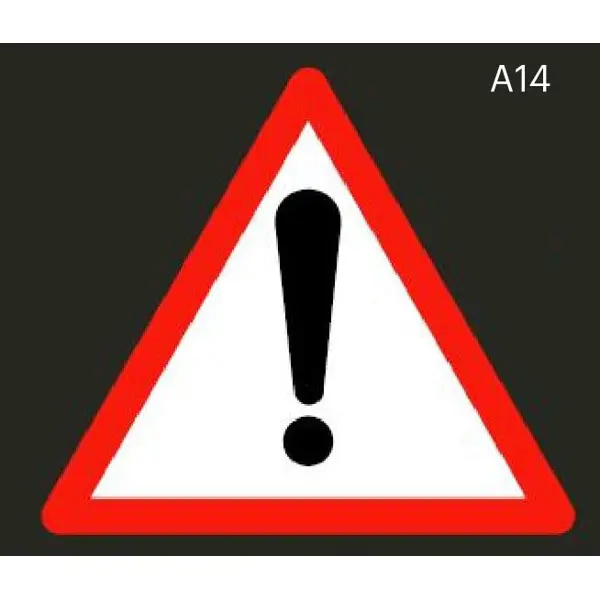 Předformované výstražné dopravní značení ''Nebezpečí'' – termoplast,4000×2000 mm