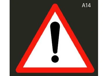 Předformované výstražné dopravní značení ''Nebezpečí'' – termoplast