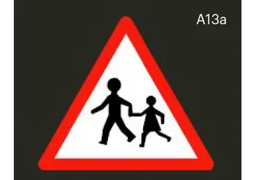 Předformované výstražné dopravní značení ''Pozor děti'' – termoplast