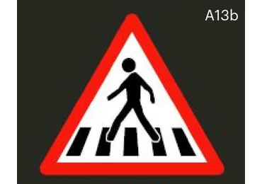 Předformované výstražné dopravní značení ''Přechod pro chodce'' – termoplast