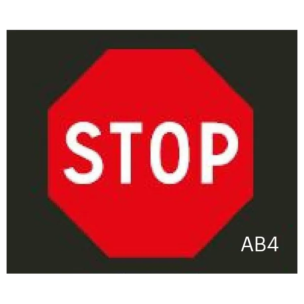 Předformované výstražné dopravní značení ''Stůj, dej přednost v jízdě!'' – termoplast, 1000×1000 mm