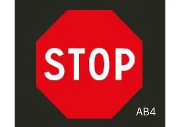 Předformované výstražné dopravní značení ''Stůj, dej přednost v jízdě!'' – termoplast