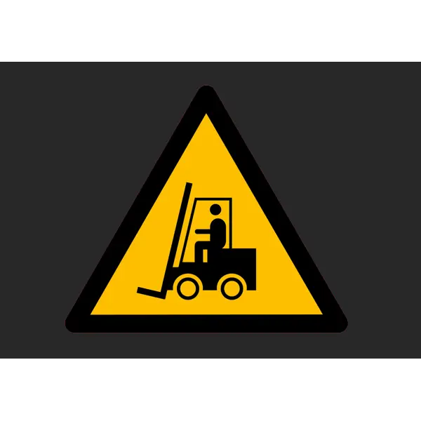 Předformované výstražné značení ''Pozor VZV'' – termoplast, žluto-černá, 4000×2000 mm