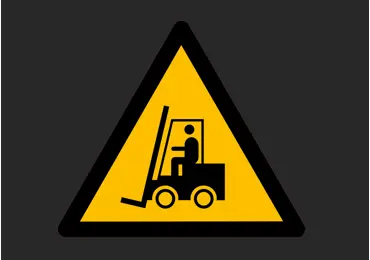 Předformované výstražné značení ''Pozor VZV'' – termoplast, žluto-černá