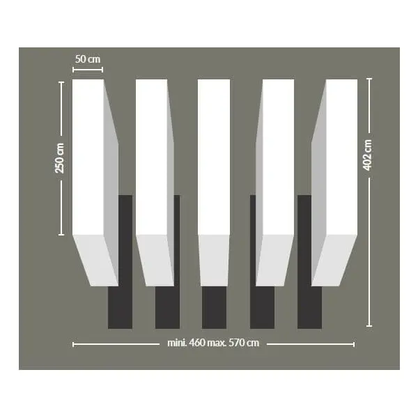 Předformovaný 3D přechod pro chodce – termoplast, bílá, 5 pruhů