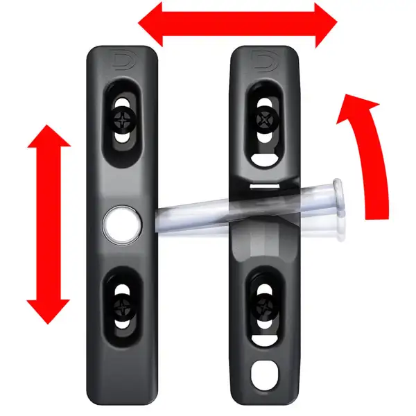 Přepínací západka 10-44 mm – černá, polymer