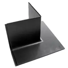 Profil. soklová lišta–vnější roh StandardRecycled z recyklovaného PVC – 100×160×6 mm, hladký povrch, antracit