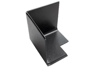 Profil. soklová lišta – vnitřní roh, recykl. PVC, StandardRecycled, 100×160×6 mm, hladký povrch