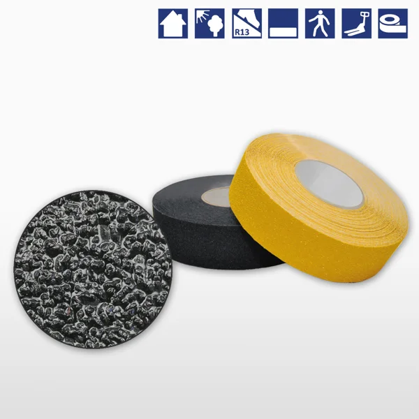 Protiskluzová páska extra hrubá WT-5412 – minerální granulát v syntetické pryskyřici, černá, 50 mm × 6 m