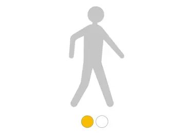 Protiskluzové podlahové piktogramy WT-5811, chodec – PU, 600×330 mm