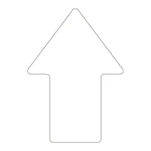 Protiskluzové podlahové piktogramy WT-5811, šipka – PU, bílá, 145×90 mm, balení 10 ks