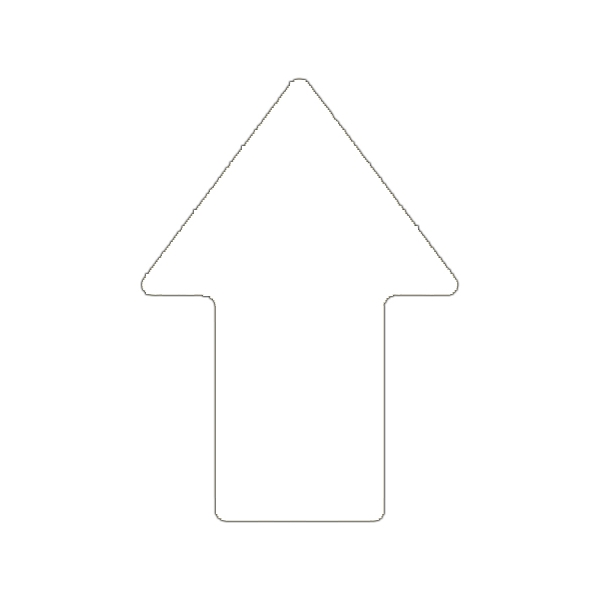 Protiskluzové podlahové piktogramy WT-5811, šipka – PU, bílá, 145×90 mm, balení 10 ks