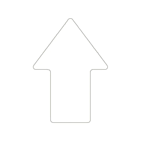 Protiskluzové podlahové piktogramy WT-5811, šipka – PU, bílá, 145×90 mm, balení 10 ks