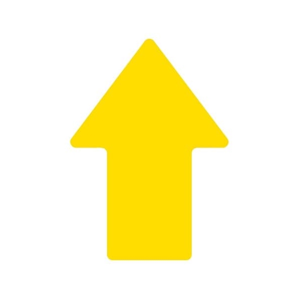 Protiskluzové podlahové piktogramy WT-5811, šipka – PU, žlutá, 145×90 mm, balení 10 ks