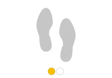 Protiskluzové podlahové piktogramy WT-5811, stopa (1 pár) – PU, 297×110 mm, balení 10ks