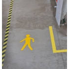 Protiskluzové podlahové piktogramy WT-5811, stopa (1 pár) – PU, bílá, 297×110 mm, balení 10 ks