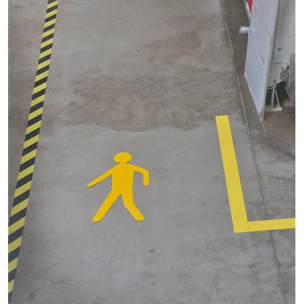 Protiskluzové podlahové piktogramy WT-5811, stopa (1 pár) – PU, bílá, 297×110 mm, balení 10 ks