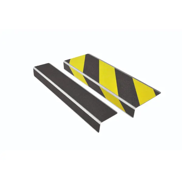 Protiskluzový profil na schodové hrany WT-5409 – minerální granulát v syntetické pryskyřici, žlutá, 800×31×106 mm