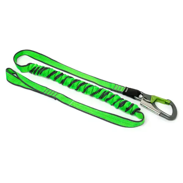 Pružný popruh NLG Lanyard na nářadí s nosností 20 kg – nylon, zeleno-černá