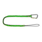 Pružný závěsný popruh NLG Lanyard s jednou karabinou na nářadí – nylon, zeleno-černá