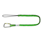 Pružný závěsný popruh NLG Lanyard s jednou karabinou na nářadí – nylon, zeleno-černá