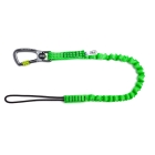Pružný závěsný popruh NLG Lanyard s jednou karabinou – nylon, zelená
