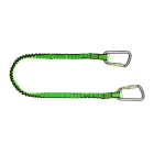 Pružný závěsný popruh NLG Lanyard se dvěma karabinami na nářadí – nylon, zeleno-černá