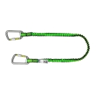 Pružný závěsný popruh NLG Lanyard se dvěma karabinami na nářadí – nylon, zeleno-černá