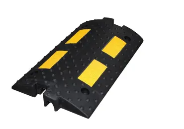 Pryžový retardér–kabelový přejezd 30 km/h, 30 t – 500×300×55,6 mm, černo-žlutá