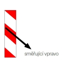 Reflexní výstražné značení WT-5219 – 100 mm × 5 m, červeno-bílá, směr doprava