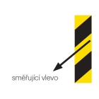 Reflexní výstražné značení WT-5219 – 50 mm × 5 m, žluto-černá, směr doleva