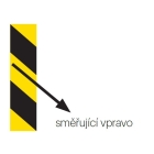 Reflexní výstražné značení WT-5219 – 50 mm × 5 m, žluto-černá, směr doprava