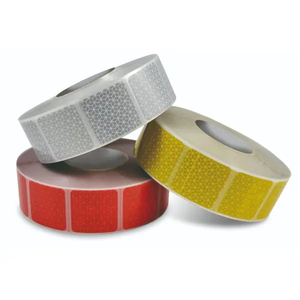 Reflexní značení nákladních vozidel a přívěsů WT-5218, nálepky – PP, bílá, 50 mm × 50 m