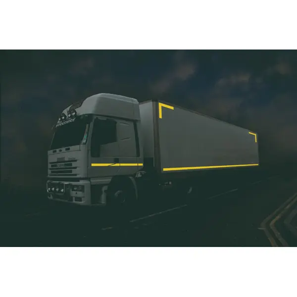 Reflexní značení nákladních vozidel a přívěsů WT-5218, nálepky – PP, červená, 50 mm × 12,5 m