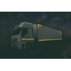 Reflexní značení nákladních vozidel a přívěsů WT-5218, pevná role – PP, bílá, 50 mm × 12,5 m