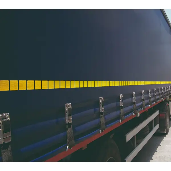 Reflexní značení nákladních vozidel a přívěsů WT-5218, pevné nálepky – PP, bílá, 50 mm × 12,5 m