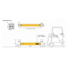 Regálová koncová zábrana ASAFE, iFlex Single RackEnd Barrier – 0,8 m