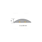 Retardér – kabelový přejezd 10 km/h, 40 t – 500×300×75 mm, žluto-černá