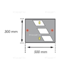 Retardér – kabelový přejezd 30 km/h, 40t – 500×300×55 mm, žluto-černá