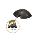 Retardér – kabelový přejezd 30 km/h, 40 t, koncový díl – 150×300×55 mm, žluto-černá