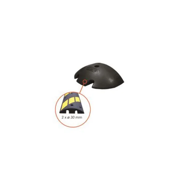 Retardér – kabelový přejezd 30 km/h, 40 t, koncový díl – 150×300×55 mm, žluto-černá