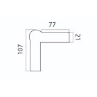 Rohový nárazník Trolley – TPR, šedá, 107×107×21 mm