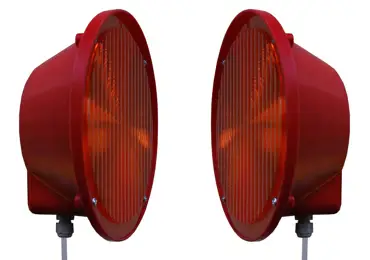 Sada 2 výstražných světel na dopravní kužely a plastové zábrany 2 × LED200, L8L, pr. 200 mm